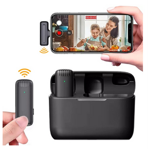 Microfone de lapela duplo